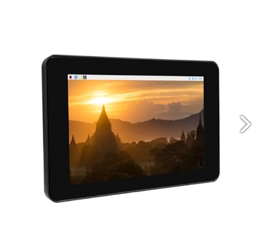 TUOPUONE 7インチ 静電容量式タッチ IPSディスプレイ Raspb Pi対応 ホワイト保護ケース付き 1024×600解像度 DSIインターフェース 7inch DSI LCD (C) (with case B)