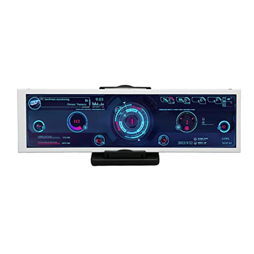 KIMISS 8.8 インチ IPS モニター 1920x480 ハードウェアモニターディスプレイ ドライバーボード CPU、GPU、SSD 温度モニター用 - & 互換、メタルケース KIMIS3mayq4pg8h