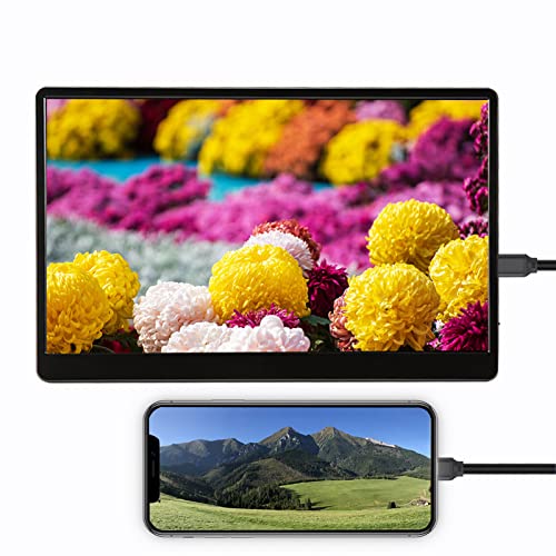 Vbestlife ポータブル モニター、15.6 インチ 1080P FHD IPS ラップトップ スクリーン エクステンダー タイプ C OTG USB 付き、デュアル ステレオ スピーカー付きアイケア ゲーム ディスプレイ、出張、旅行用 Vbestlifemq135kzo9i