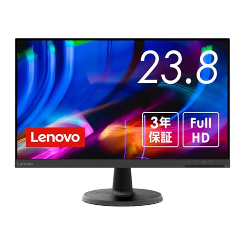 Lenovo レノボ モニター ディスプレイ ThinkVision C24-40 63DCKAR6JP (23.8型 フルHD 非光沢 VA HDMI mini D-Sub チルト VESA 3 ブラック