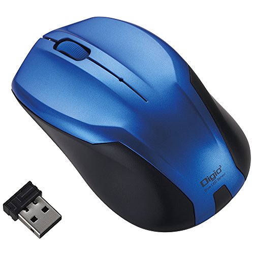 ナカバヤシ Digio2 マウス 無線 静音 3ボタン BlueLED ブルー 48307