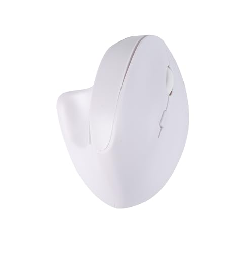 HUMTSO ワイヤレスマウス 垂直デザイン エルゴノミクス Bluetooth+2.4G 三台接続可能 静音 7ボタン 充電式 進む/戻るボタンを搭載した 人間工学 腱鞘炎防止 長時間作業に最適 (ホワイト) JUCM0904R