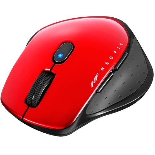 バッファロー BUFFALO バッファロー 無線 BlueLED 5ボタン ネオフィットマウス Sサイズ レッド(BSMBW510SRD)