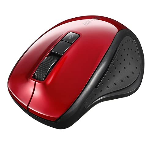 バッファロー [BSMBB300RD] 5ボタン Bluetooth5.0 BlueLED マウス レッド