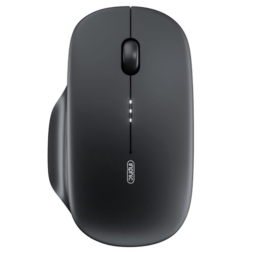 inphic ワイヤレスマウス Bluetooth 5.0/4.0 + 2.4GHz 3台同時接続 薄型 モバイルマウス 人間工学 サムレスト グリップ 大容量バッテリー内蔵 LED残量表示 Windows Mac ノートパソコン タブレット スマホ対応 ブラック M1