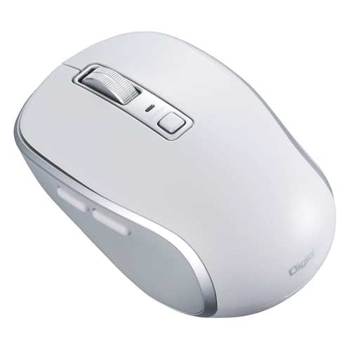 ナカバヤシ Digio2 Bluetooth 静音 5ボタン BlueLED マウス 小さめの握りやすいカタチ ホワイト Z0187