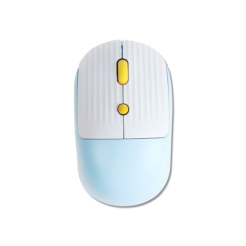 SUPER MALL 【Bluetooth& 2.4GHz】 静音マウスBluetooth USBワイヤレスマウス 無線 Type-C充電式 3段階DPI切替 7色LEDライト 小型軽量 高感度 省エネ コンパクト おしゃれ マウス かわいい 高耐久 光学式iOS/Macbook/Androidタブレット/Windows/Microsoft Surfaceに対応(青) CM0372R-2M