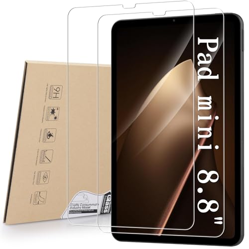 Hianjoo 2枚セット Xiaomi Pad mini 対応 フィルム 強化ガラス Xiaomi Pad mini 対応 ガラスフィルム 液晶保護フィルム タブレット 8.8インチ 保護フィルム 高透過率 21XMPMN2-2T