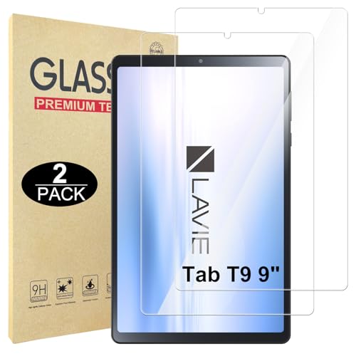 Hianjoo 2枚セット LAVIE Tab T9 (T0995/HAS) 対応 保護フィルム 強化ガラス 硬度9H/飛散防止/高透過率 LAVIE Tab T9 (TAB09/Q01) 対応 フィルム ガラスフィルム タブレット 9インチ 液晶保護フィルム 21LVTT92-2T