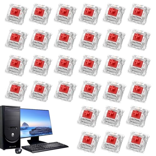 キーボード メカニカルキーボード、交換用軸、DIYキークロス、30個メカニカル、キーボードタイピングアクセサリー、カスタムビルドコンポーネント、タイピングDIYセットアップ用の精密キーメカニズム VUA7RXJEF2GFDWGONIB