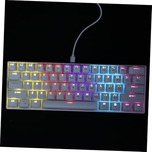 IOHBLQZMIV 有線 キーボード キーボードゲーム ゲーミングキーボード RGB キーボード ゲーミングキーボードRGB イルミネーションキーボード 有線キーボード Abs 白い