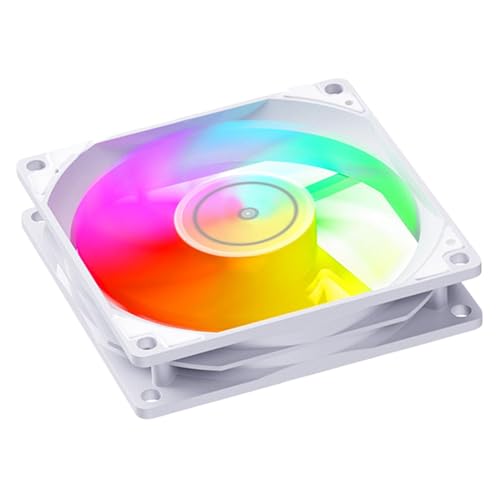 VIBRIPRIYA CPUファンクーラー、コンピュータ冷却ファンRGB, 9 葉デザインの PC ファン, 4ピンコンピュータケース空冷、コンピュータケース用Argbテクノロジー JP410250226