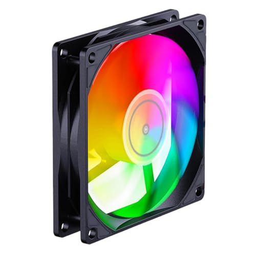 VIBRIPRIYA コンピュータ冷却ファン RGB、Argb ケース クーラー ファン | 9 葉デザインの PC ファン - 4ピンコンピュータケース空冷、コンピュータケース用Argbテクノロジー JP410250226