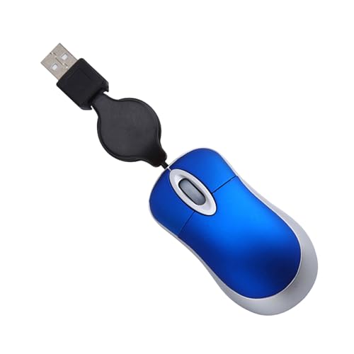 UKCOCO 有線コンパクトマウス 光学USBプラグ ミニマウス ゲーム用 サイレントプラグアンドプレイ 格納式コード付きミュートトラベルマウス ノートブックコンピュータ用 624W6VI55SB08ZGMZW