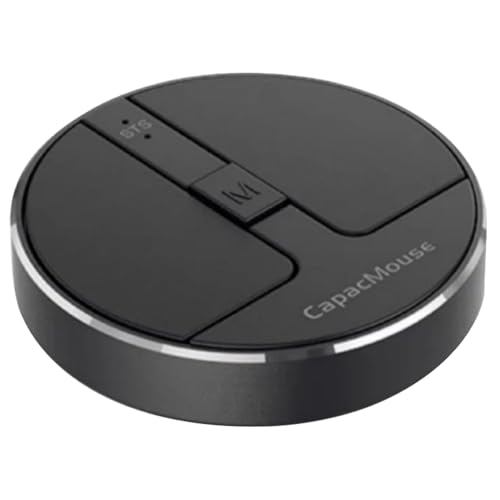超小型 ワイヤレスマウス CapacMouse キャパックマウス 無線接続（Bluetooth 5.2 / 2.4Gレシーバー ）有線接続可 DPI調整(1000 / 1600 / 2400) 充電30分 動作30時間 Mac、iOS、Android、Windows対応（ブラック）