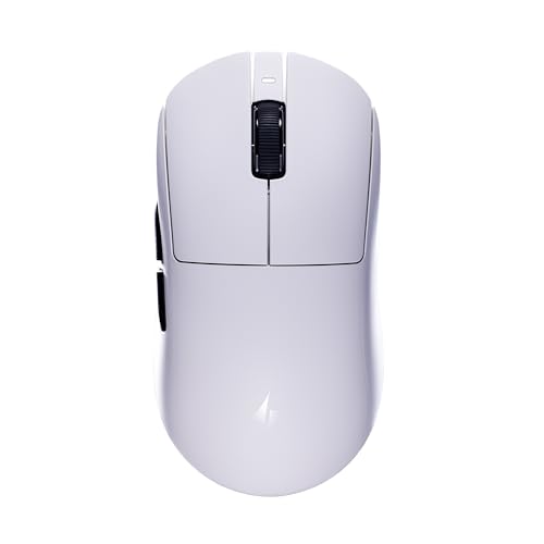 ATK Dragonfly A9 Ultimate Wireless Gaming Mouse, PAW3950 Ultra Sensor, DPI up to 42,000, 55g Lightweight, 8K Polling, 800 Hr Battery Life, 5 Programmable Buttons, Tri-Mode 2.4G/Bluetooth/Wired - White