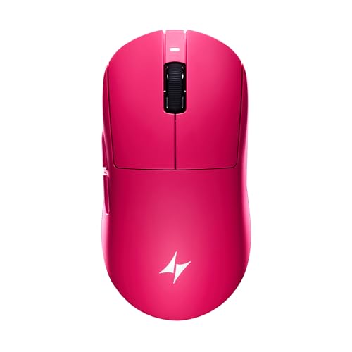ATK A9 Ultimate Wireless Gaming Mouse, PAW3950 Ultra Sensor, DPI up to 42,000, 55g Lightweight, 8K Polling, 800 Hr Battery Life, 5 Programmable Buttons, Dual-Mode 2.4G/Wired - Pink Dragonfly A9