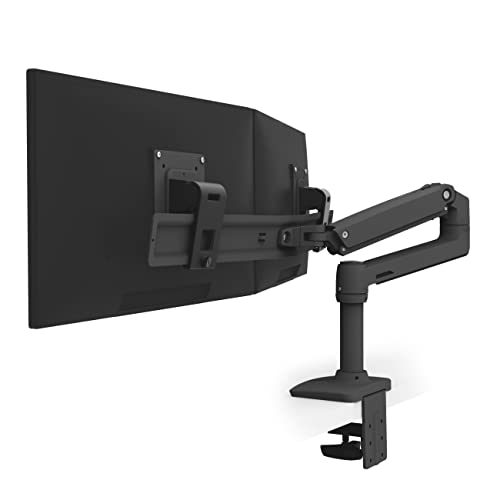 Ergotron エルゴトロン LX モニターアーム デスクマウント デュアル ダイレクト 横型 2画面 マットブラック 25インチ(1.8~10.0kg)まで VESA規格対応 45-489-224
