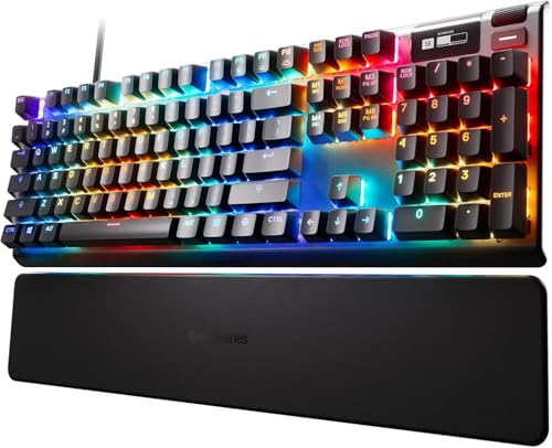 キーボード ゲーミングキーボード 有線 英語配列 磁気ホール効果センサー OmniPointスイッチ 有機ELディスプレイ搭載 Apex Pro US 64626 ブラック フルサイズ [並行輸入品]