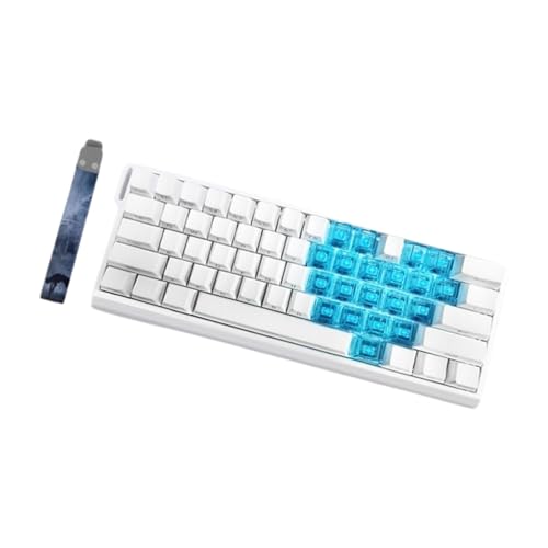 JSGHGDF アルミニウム 61キー ゲーミングキーボード 省スペースRGBsイルミネーションアルミニウム合金メカニカルキーボードを迅速に切り替え