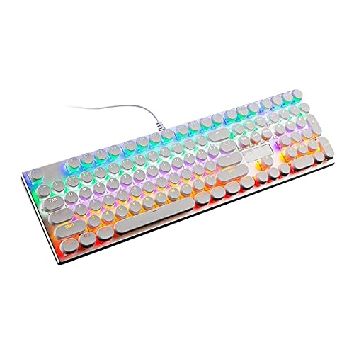 dfghjdfgas ゲーミングキーボード ゲーミング メカニカルキーボード ブルー レッド スイッチ 104 キー RGB/ミックス バックライト LED USB ゲーマー PC ノートパソコン用 8g**25466