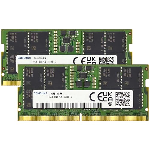 サムスン Samsung 32GB (2x16GB) DDR5 5600MHz PC5-44800 CL46 SODIMM 1Rx8 シングルランク 1.1V 262ピン ノートパソコン、ノートブックRAMメモリ