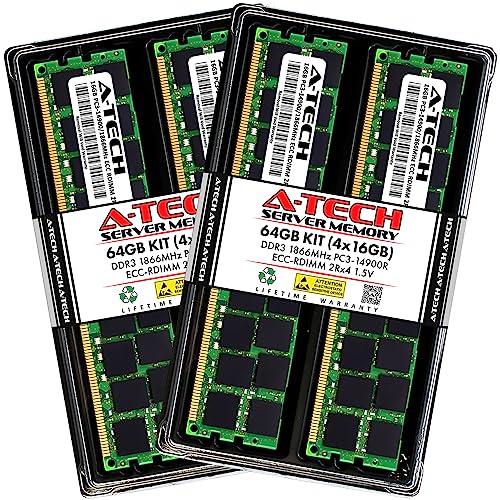 NEMIXRAM NEMIX RAM 64GB (4X16GB) DDR3 1333MHz PC3-10600 2Rx4 1.5V 240ピン ECC RDIMM 登録サーバーメモリーキット Apple Mac Pro 2009 2010 2012に対応 Apple Mac Pro 2010 & 2012