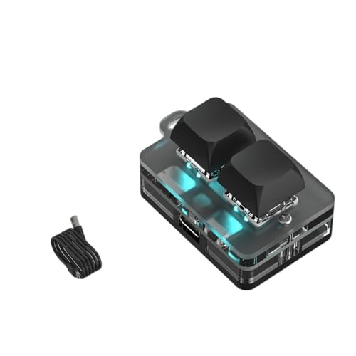 Riclub コピー＆ペースト専用テンキーキーボード ワイヤレス 薄型ミニ2ボタン 小型デバイス 複数キー同時押し対応 プラグアンドプレイ (新款蓝牙无线版【黑色】红轴-无字)