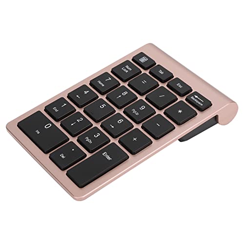 GOWENIC 22 キーワイヤレス USB テンキーパッド、2.4 GHz ミニテンパッド、シザースイッチキャップデザイン、マルチシステム互換性 (ローズゴールド) GOg4zcvptmy7-13
