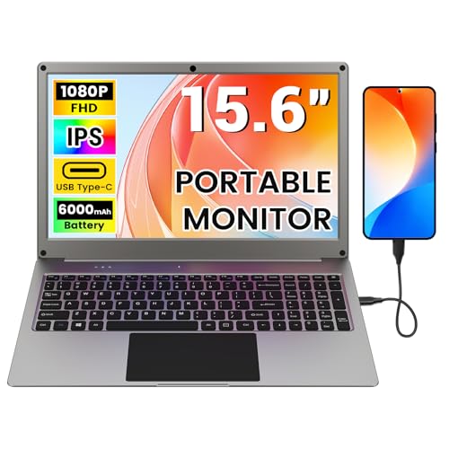 GrowCube ポータブルモニター キーボード付き、15.6インチ 1080P FHD ラップドック (15.6インチ ラップドック) CrowView Note 15.6"
