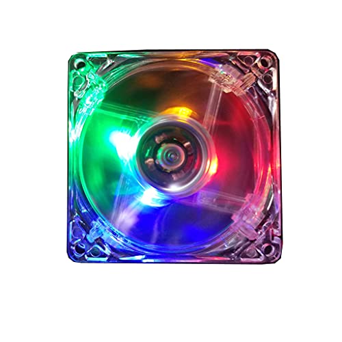 AnonShinsen 80mm PCファンデスクトップ用コンピューターシャーシファンダブルRGB高く静かなCPU PC冷却ファン