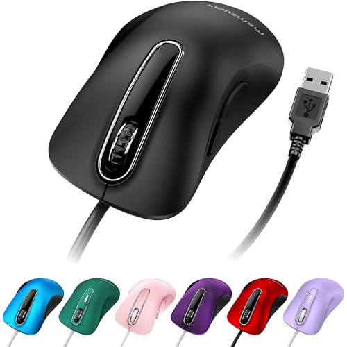 qaf 有線マウス USB 1400DPI 光学式 5 ボタン 人間工学設計 1.5m ケーブル ノート PC MacBook対応 Windows Mac Linux など複数OS対応 (ジェットブラック) M697-black-QAF-JP