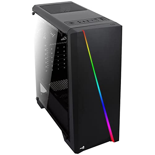 Aero Cool (Aerocool Cylon black Acrylic, Mid-Tower) - Aerocool Cylon PC Gaming Case, Mid-Tower ATX, RGB, 13 Lighting Modes, Full W ACCM-PV10012.11