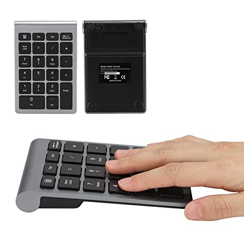 WBLLGG 22キー無線数値キーパッド USBプラグ&プレイ 80時間使用 300万回キーストローク 快適なエルゴノミックデザイン 高速リバウンド 低遅延 Wins XP/Linux/Vista/7/8/10対応 (アイアングレー) 3ds7f