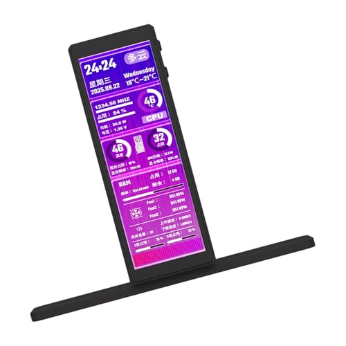 Mjaie アルミ製セカンダリモニター G58X LCD ディスプレイスクリーン 4.58 インチディスプレイと広視野角の広視野コーナーパネル
