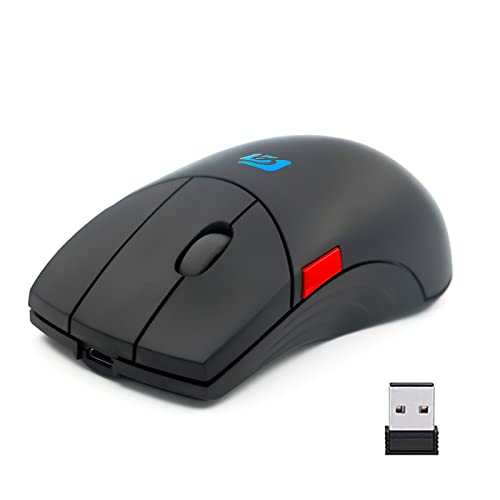 yiteng ワイヤレスマウス 5ボタン マウス 無線マウス 独立スクロールボタン カスタム マクロ定義ボタン 2.4GHz 3DPIモード 800～1600DPI 軽量 USB 充電式 省エネルギー 高精度 ボタンを調整可能 4つボタン スクロールホイール付き 3DCG CAD CAM に最適 黒