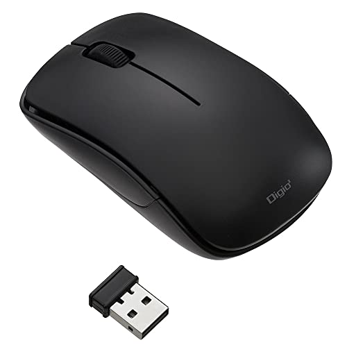 ナカバヤシ Digio2 無線 3ボタン BlueLED マウス 軽量 50g ブラック Z8993