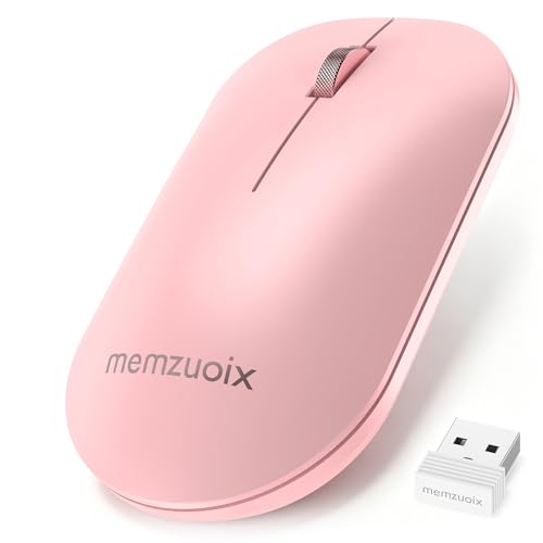 memzuoix ワイヤレスマウス 無線 2.4GHz 静音 1600DPI 高精度光学センサー コンパクト軽量 持ち運び便利 USB レシーバー付属 プラグアンドプレイ Windows/Mac/Chrome OS 対応 ノート PC デスクワーク 学習 出張 旅行に最適 (ブルー)