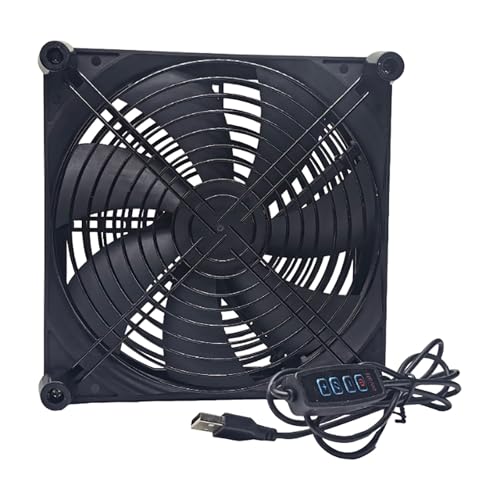ECVGHD 180X180X55MM ブラシレス冷却ファン 5V USB 低冷却ケースファン デスクトップ用スイッチャー付き レシーバーアクセサリー デスクトップ用