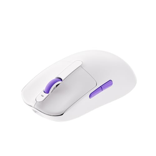 Akko (アクコ) Dashウルトラワイヤレスゲーミングマウス 8Kポーリングレート PAW3950センサー搭載 30000DPI 41g 超軽量 オムロン光学スイッチ BT/2.4G/有線対称コンピューターマウス ホワイト