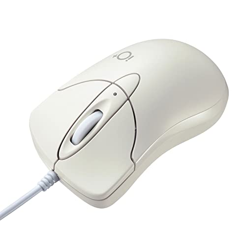 サンワサプライ (Sanwa Supply) マウス 有線 静音3ボタン ブルーLED 小型 "イオプラス"シリーズ アイボリー MA-IPYBS301IV