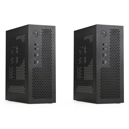 Mujapen Mupen 2X A09 HTPC ミニ ITX ゲーミング PC シャーシ デスクトップ シャーシ USB2.0 家庭用 ブラック
