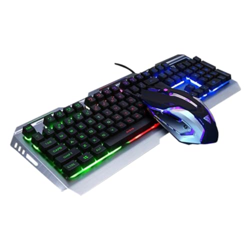 KICHOUSE 黒色プラ製素材採用のレトロキー設計ゲーミングキーボード 高弾性フローティングボタンLEDバックライト搭載快適操作視認性向上 USB接続安定したパフォーマンス ゲームプレイに最適 34SM228