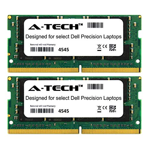 A-Tech 32GBキット (16GB×2個) Dell Precision 5000 Series 5510 5520 5530 M5510 M5520 M5530 2666Mhz DDR4 モバイルワークステーション ノートパソコン&ノートブックメモリ RAMモジュール用