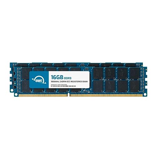 OWC 32GB (2x16GB) DDR3 1866 PC3-14900 CL13 2Rx4 240ピン 1.5V ECC レジスタード RDIMM メモリ RAM モジュール アップグレードキット 一部のワークステーションまたはサーバー用 OWC1R8D32R4032P-B274-SF