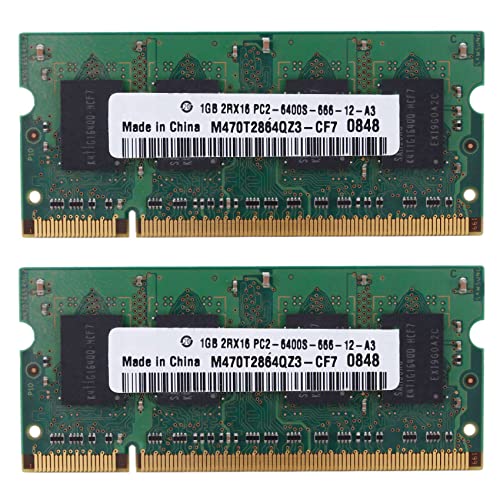 gluttonY 2X DDR2 1GBノートブックRAMメモリ2RX16 800MHZ PC2-6400S 200ピンSODIMMラップトップメモリ CJP01-250225