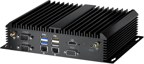 Thdeukotyミニ PC i7-1165G7、ファンレス産業用コンピューター、最大 4.70 GHz、HTPC、16G DDR4 RAM 512G SSD/COM/USB 3.0/4K/HDMI/VGA/2.5G LAN/フルメタルケース/自動電源オン/Windows 11 Pro MT800