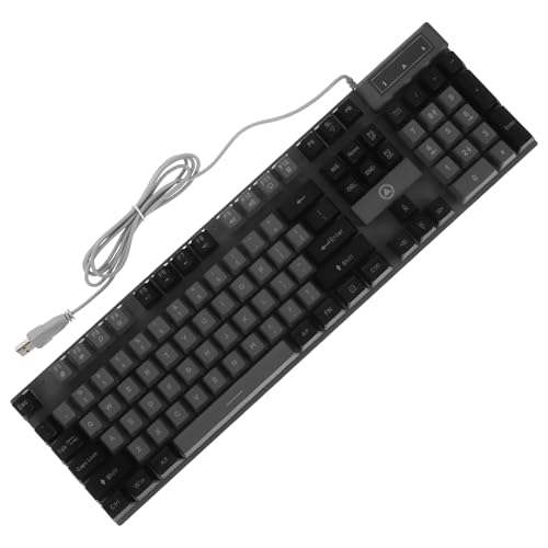 SOLUSTRE 黒色フルサイズ104キーのメカニカルキーボード 高耐久ABS素材厚みのある高強度バックプレート採用 安定した性能ゲームや仕事に最適な静音設計のゲーミングキーボード N610144PF160HZE