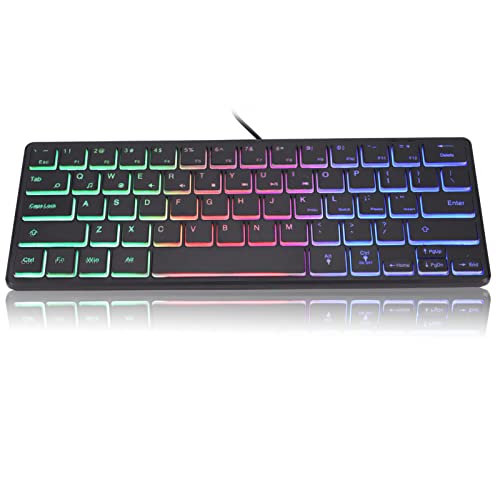 Sanpyl 有線ゲーミングキーボード 64キー デュアルモード カラフル RGB 3バックライト ユニバーサル デスクトップ ノートブック コンピューター キーパッド Windows PC ゲーマー用 Sanpyln495r7hkdg8326