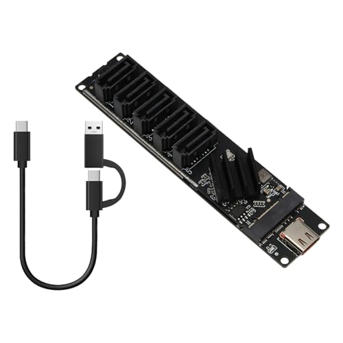 Jesscasday 高速データ転送に効率的な JMS580 チップセットを搭載した外部 5 ポート SATAIII 拡張ボード デスクトップ ハード ドライブ エクスパンダ